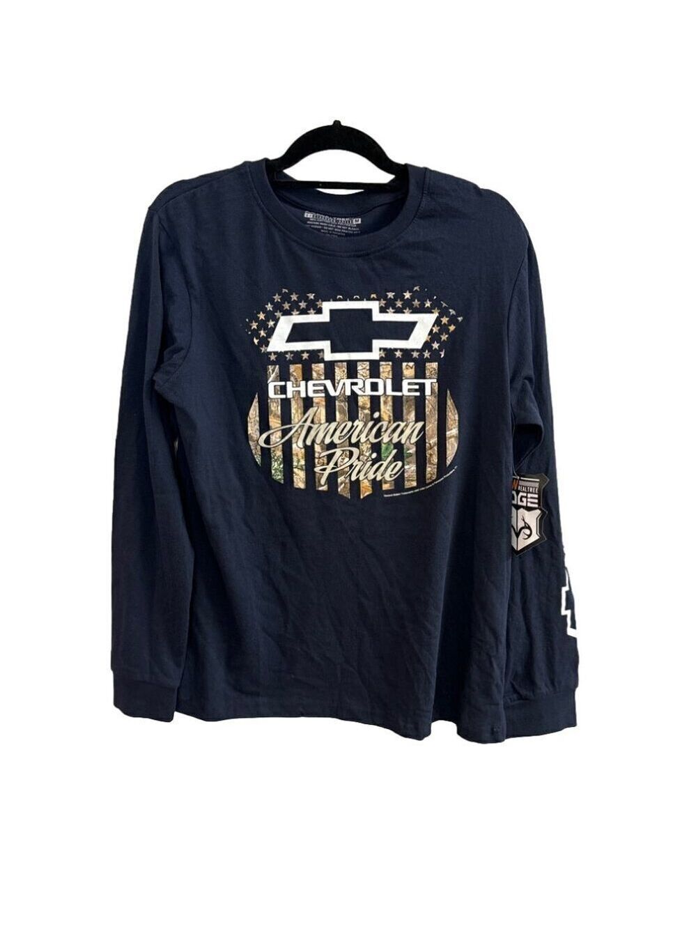 NWT RealTree " Chevrolet American Pride" Long Sleeve T-Shirt.  Size Medium